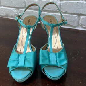 Blue Kate Spade Satin Heels